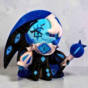 Shadow Milk Cookie Plush Toy, 24cm Handmade Kawaii Stuffed Doll, Cute Gamer Gift, Collectible Plushie