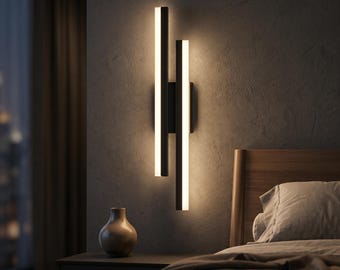 Moderne minimalistische led-wandlamp | Zwart-gouden nachtkastje | 3-kleuren dimbare binnenlamp | Chique muurdecoratie uit het midden van de eeuw