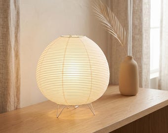 Japanse tafellamp rijstpapier, moderne statieflantaarn uit het midden van de eeuw, zen-nachtlampje, minimalistische esthetische kamerdecor bureaulamp