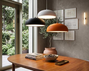 Bauhaus-hanglamp · Koepelplafondlamp · Modern uit het midden van de eeuw · Vintage retro designer minimalistische hanglamp