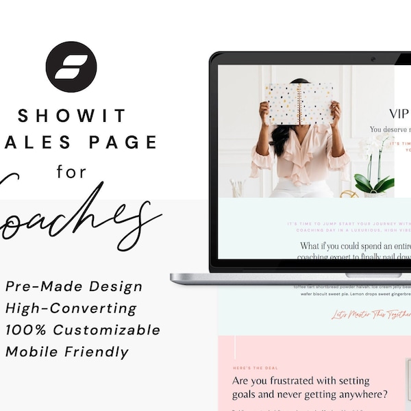 Showit Website Sales Page Template, Course Landing Page, Add On Showit Page, Sales Landing Page Template, Showit Sales Funnel