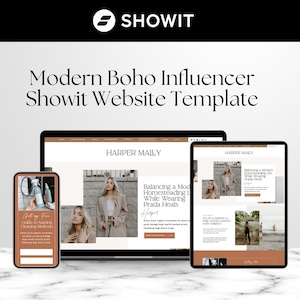 Showit Website Template: Harper Mally Influencer Theme