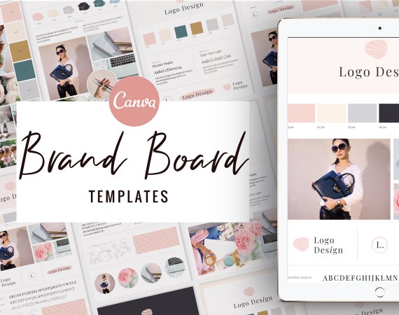 Canva Brand Board Template Bundle: Editable DIY Branding Kit