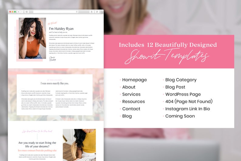 Showit Website Template for Coaches, Showit Website Template for Virtual Assistant, Showit Website Design, Showit Template image 3