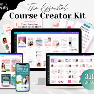 Course Creator Kit: 350+ Canva Templates (Instant Download)