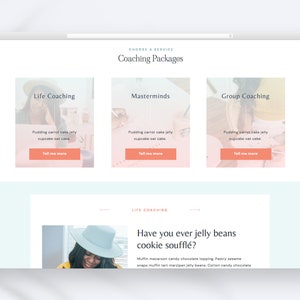 Showit Website Template for Coaches, Showit Website Template for Virtual Assistant, Showit Website Design, Showit Template image 7