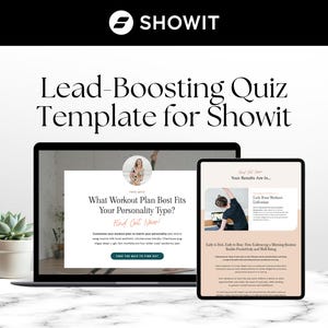 Modelo de página de teste do Showit: Geração interativa de leads (complemento)