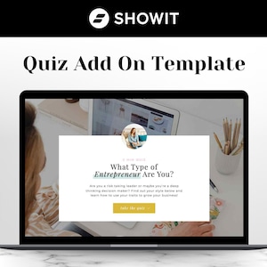 Quiz Page Template Add On für Showit Website, Fotograf, Coach, anpassbare Website, Interact, Quiz Maker