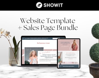 Showit Website Template: Sales Page Bundle für Reisebus