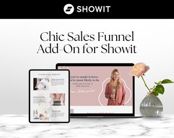 Feminine Showit Sales Page Add-On, Chic Design, Online Course Funnel for Coaches and Female Entrepreneurs