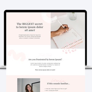 Showit Website Sales Page Template, Course Landing Page, Add On Showit Page, Sales Landing Page Template, Showit Sales Funnel