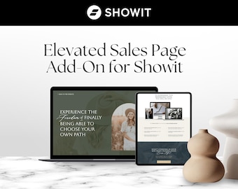 Showit Sales Page Template, Course Funnel Landing Page, Digital Product Sales Page, Website for Coaches & Creatives