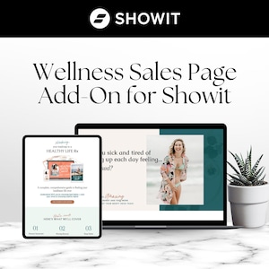 Showit-verkooppaginasjabloon: online cursus, hoge conversies