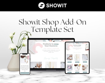 Showit Shop Add-On Template, E-Commerce Store Page, Online Shop Website for Creatives, Digital Store Template