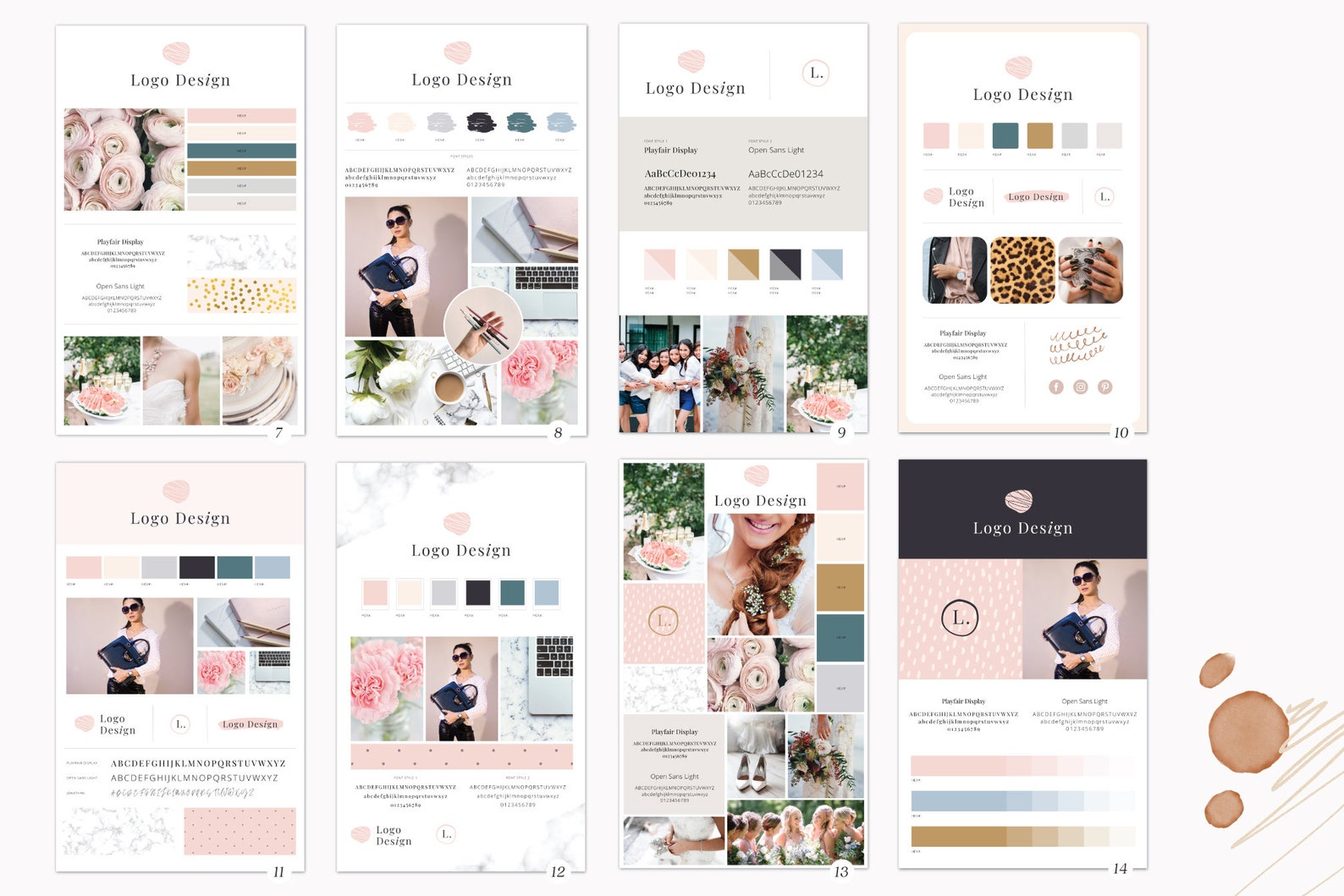 Canva Brand Board Template Bundle: Editable DIY Branding Kit - Etsy