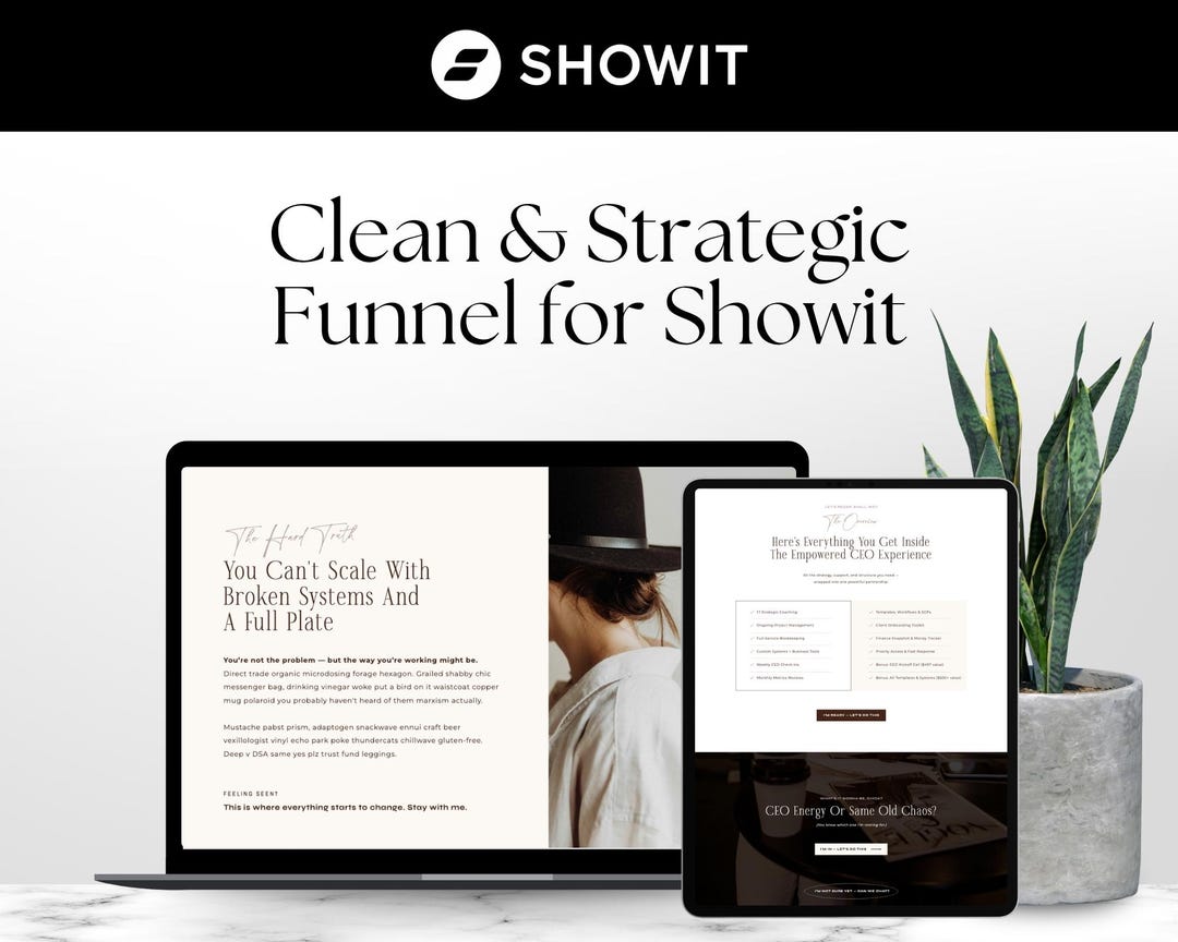Showit Sales Page Template Course & Business Landing Page Etsy