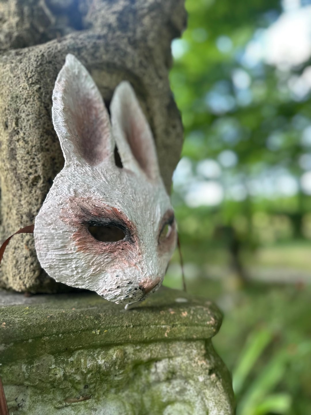Beautiful Rabbit Mask White Rabbit Mask Handmade – Cosplay Mask – Papier Mache Wall Decor - Etsy