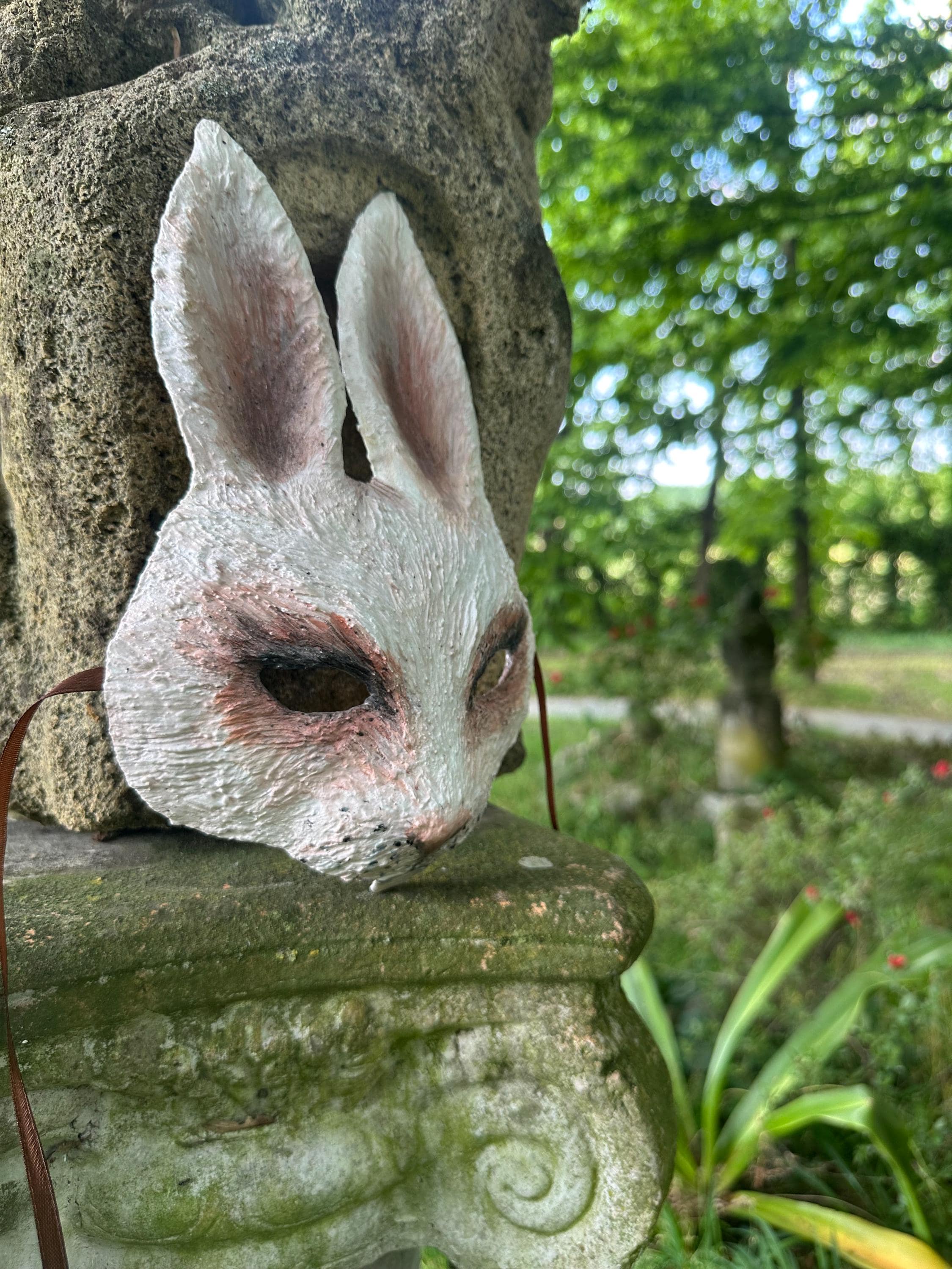 White Rabbit Mask Handmade – Cosplay Mask – Papier Mache Wall Decor - Etsy