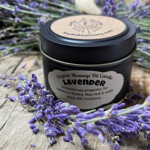 Lavender Organic Massage Oil Candle RMCM20123