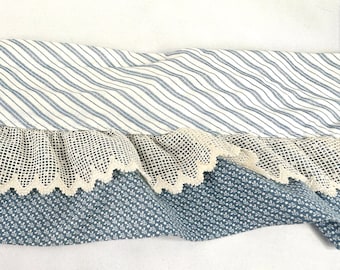 Wright's 3 Tier Ruffled Lace Dress or Pillow Trim, Poly-Cotton, Coastal Grandma, Vintage 1970's