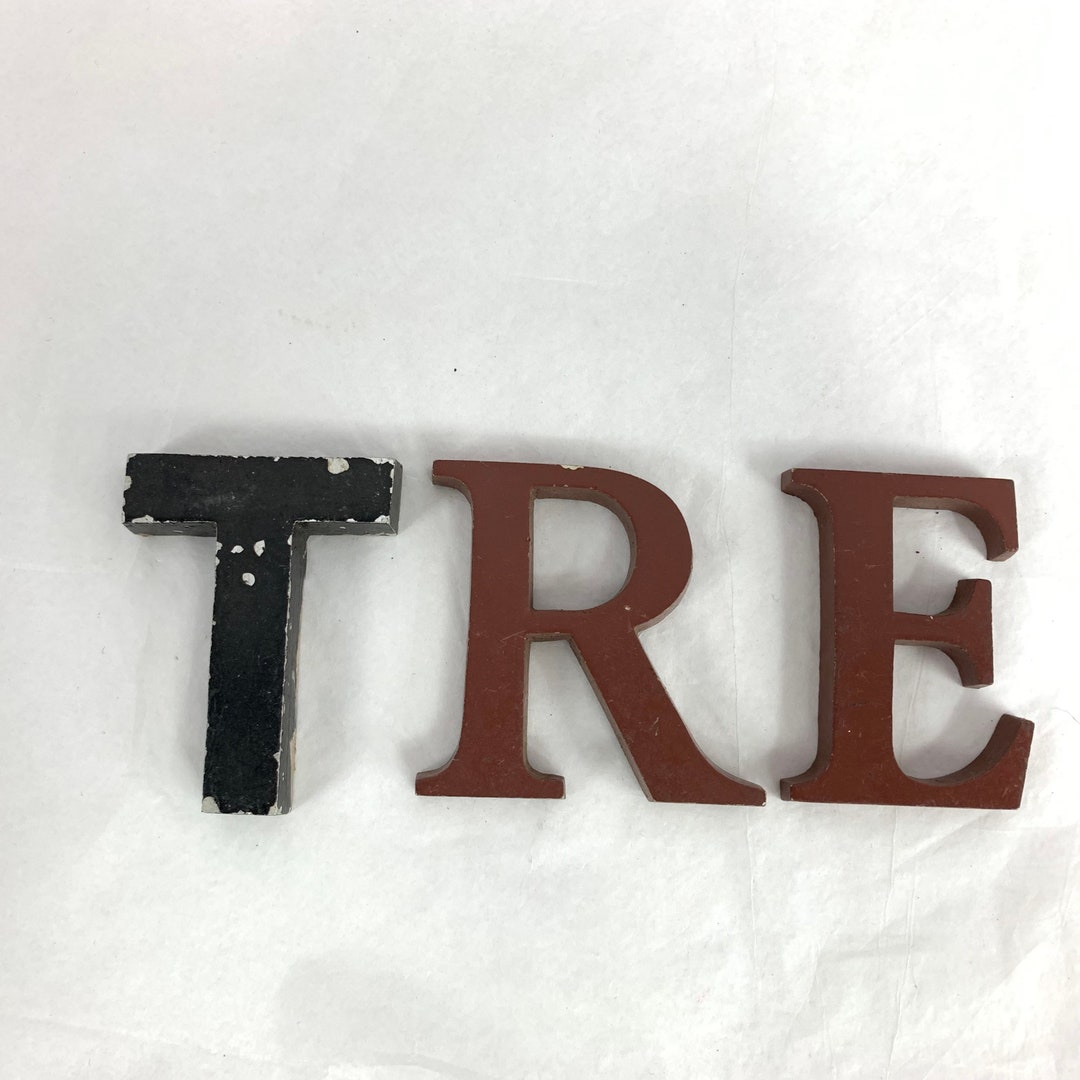 Shabby Industrial Metal Letters - Etsy