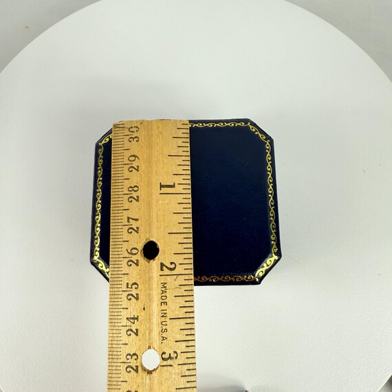 Leatherette Double Wedding Ring Push Button Box, … - image 10