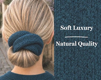 Hand-Knit Highland Alpaca Wool Scrunchies: Luxe Hair Wraps, Small Batch, 3 Sizes