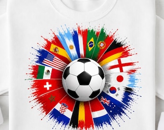 International Football PNG | Soccer Fan World Flags Graphic (Digital Download)