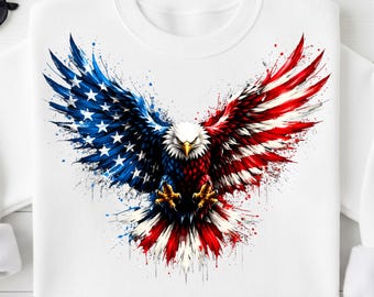 4th of July Eagle PNG | Patriotic American Eagle Design | America 250 Emblem | USA 250 Years Digital Download