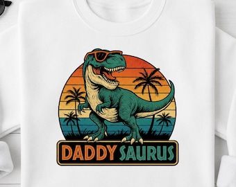 Retro Daddysaurus PNG | Vintage Father's Day Sublimation File (Digital Download)