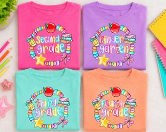 Teacher Grade Level PNG Bundle | Back to School | Teacher Team Designs (Digital Download)