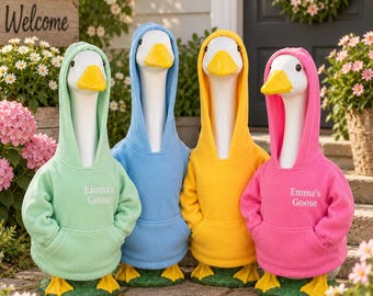 Personalized 23 Inch Porch Goose Hoodie with  Name Embroidery