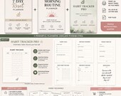 Habit Tracker Printable PDF | Monthly & Weekly Habit Tracker | Goal Tracker | Productivity Planner | Self Improvement | Digital Download