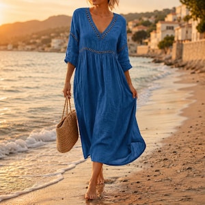 boho dresses cotton Shop Delia Block Print Cotton Maxi Dress