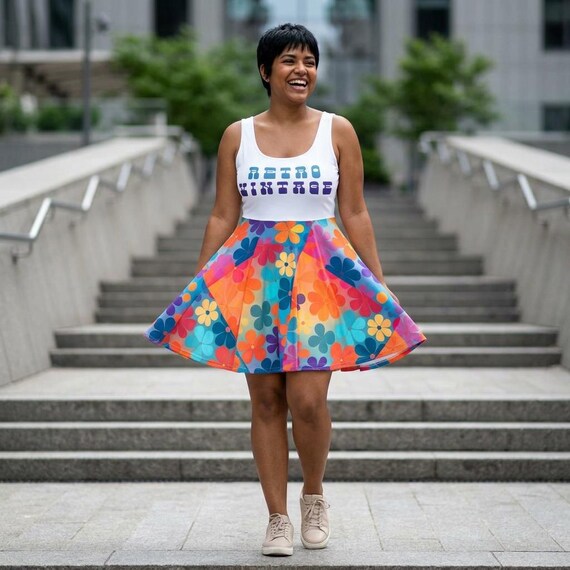 Floral Skater Dress | Summer Picnic Beach Vacation