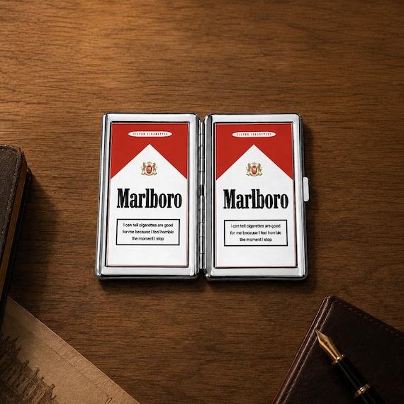 Retro Marlboro Cigarette Case, Purse Joint Holder, Metal Box, Zigarettenetui,father's Day Gifts