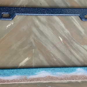 Resin Beach license plate frame