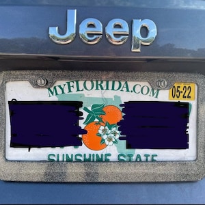 Custom color glitter license plate frame