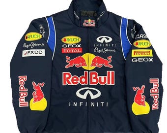 Vintage Red Bull Racing Jacke: Infiniti F1 Motorsport Bomber, Y2K Streetwear Mantel