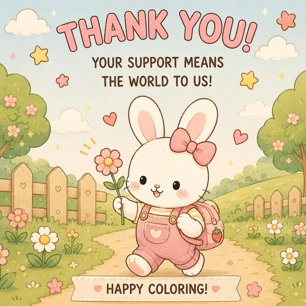 Kawaii Bunny Coloring Book | Printable PDF | Cozy Kids Activity - Etsy