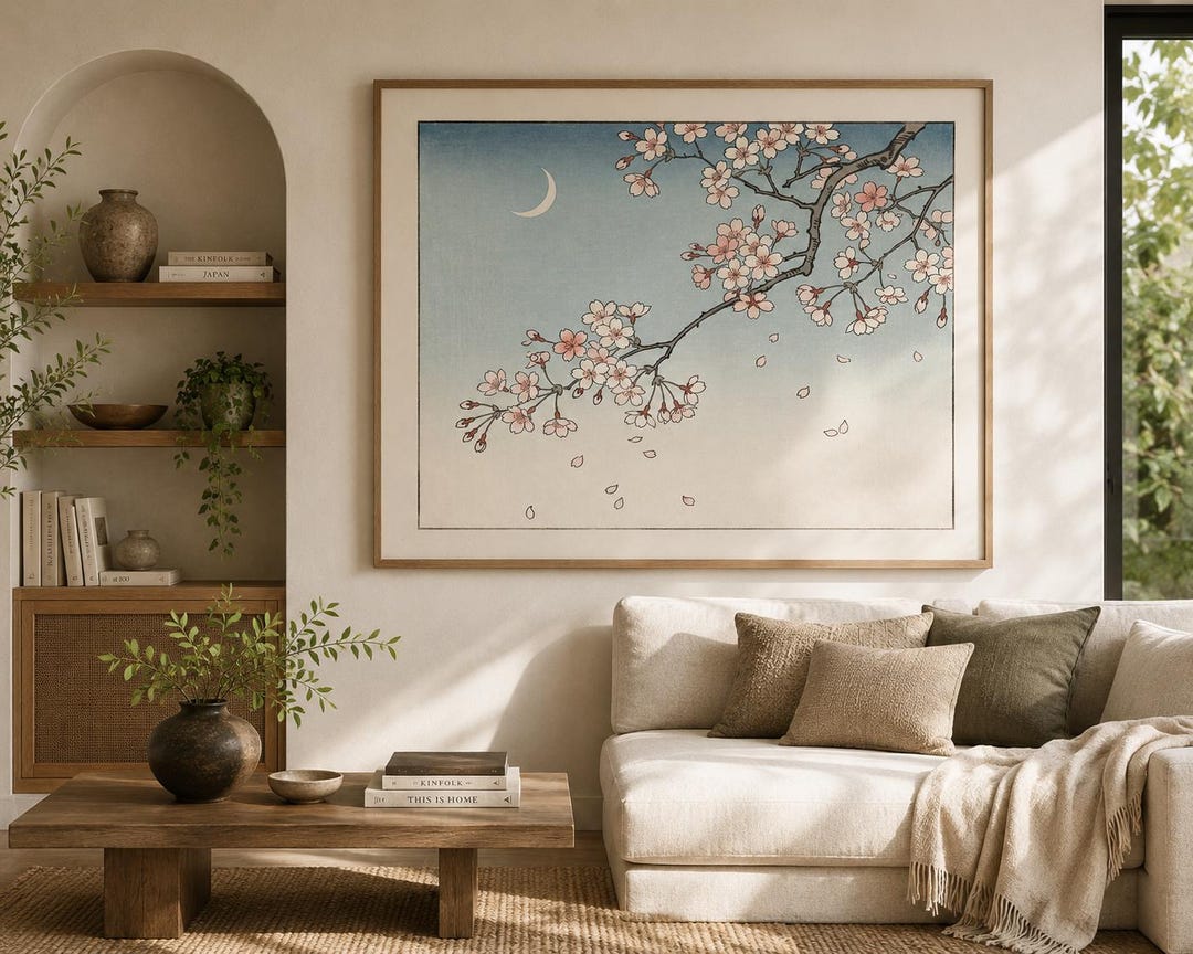 Cherry Blossom Branch Poster | Matte Vertical Wall Art - Etsy