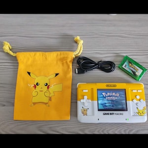 Ready to Play ! Pikachu Edition Gameboy Macro Console Bundle - Custom Nintendo DS Lite Mod - GBA Games