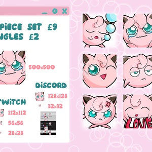 Jigglypuff Emotes for Twitch/Discord