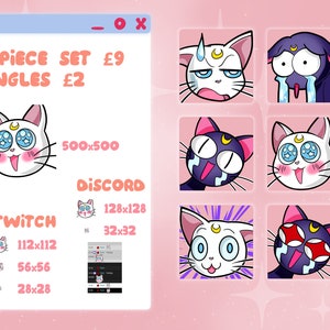 Sailor Moon Emotes for Twitch/Discord
