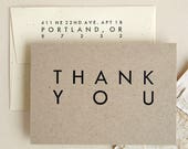 Wedding Thank You Cards - Rustic Modern Style - Wholesale Bulk Order - Folded Utility