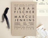 TORVA Rustic Wedding Invitation - Kraft Letterpress Invite Sample - Modern Typography