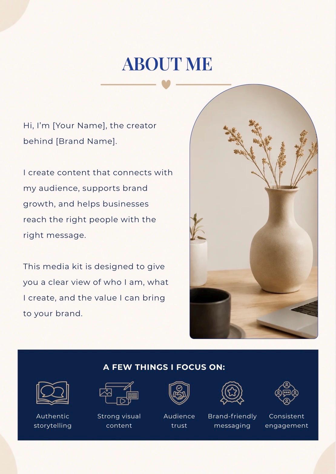 Media Kit Template Canva | Brand Pitch Deck for Creators (digital ...