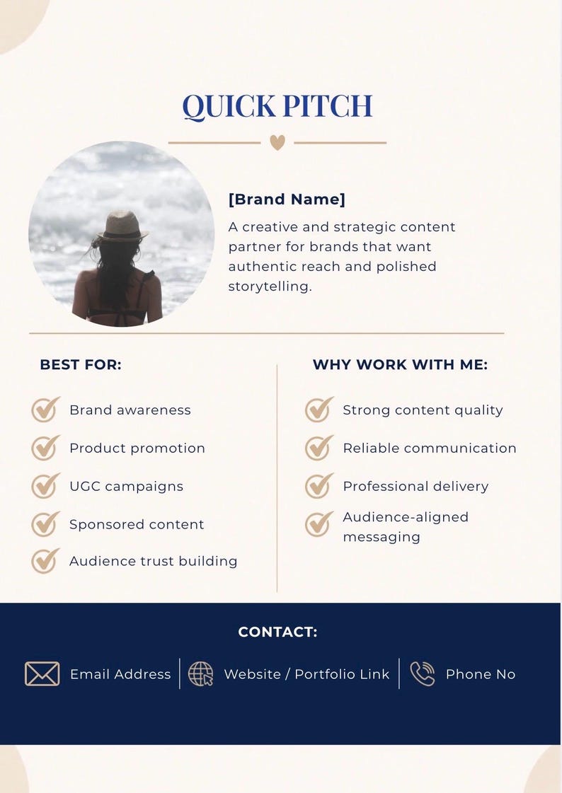 Media Kit Template Canva | Brand Pitch Deck for Creators (digital ...