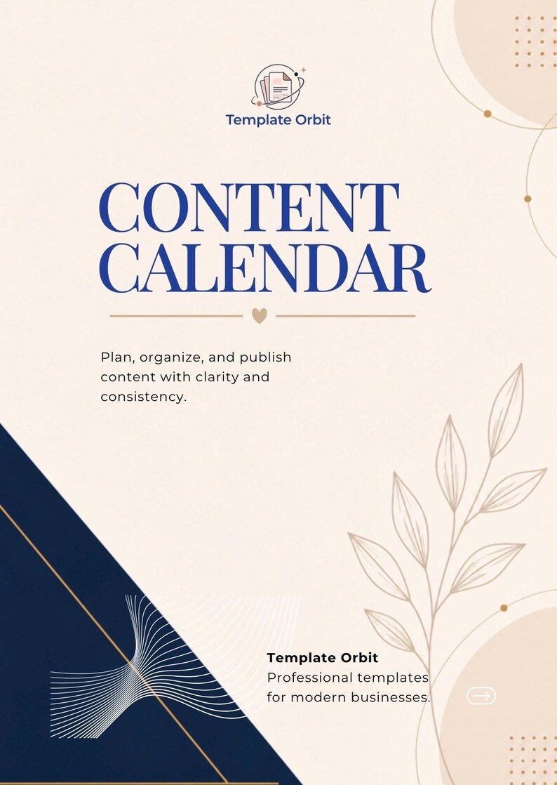 Canva Content Calendar Template | Social Media Planner System (digital ...