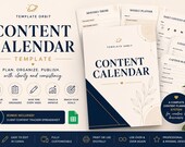 Canva Content Calendar Template | Social Media Planner System (Digital)